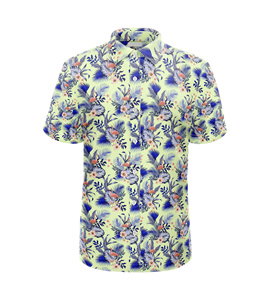Camisa con botones para hombre, ropa informal de tela elástica resistente a las arrugas de poliéster, fabricante de Vietnam - Product Image 1