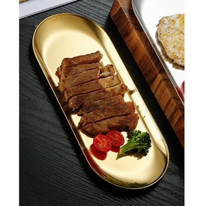 Bandeja redonda de metal para servir para presentación de chocolate y postres - Product Image 1