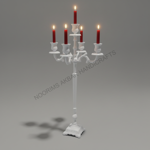 Candélabre en métal blanc à 5 bras au sol Type de branche bougeoir fête de mariage événement décoration de Table de noël exportateur - Product Image 6