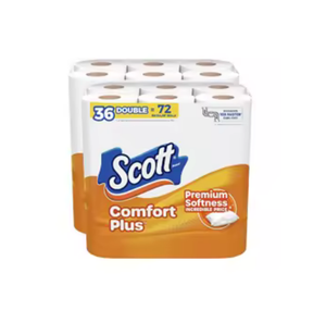 Papel Higiénico Scott ComfortPlus 100% Desechable y Compostable, 36 Rollos Dobles, 231 Hojas por Rollo, Seguro para Fosas Sépticas, 1 Capa, Precio Bajo - Product Image 3