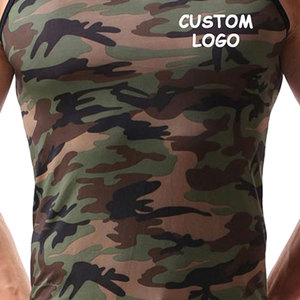 Standard International-Chemises sans manches camouflage pour hommes, débardeur d'été 100% en coton à séchage rapide avec logo personnalisé de grande taille - Product Image 5