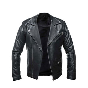 Veste en cuir véritable pour hommes personnalisée en gros respirant hiver chaud longue tenue vêtements personnalisés - Product Image 1
