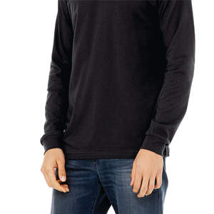 Airlume – T-Shirt à manches longues en Jersey de coton peigné et à anneau, simple, 100% oz, gris foncé, classique, col ras du cou, unisexe, 4.2 - Product Image 5