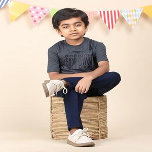 Smart Look 100% coton dans différentes méthodes d'impression et matériaux T-shirt à col rond pour garçon en stock à vendre - Product Image 5