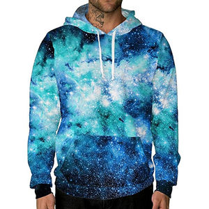 เสื้อสเวตเตอร์แขนยาวแบบสวมหัวพิมพ์ลายเมฆสำหรับผู้ชายดีไซน์พริ้ว - Product Image 5