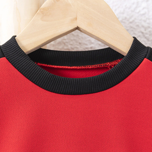 ชุดวอร์มถัก2ชิ้นสำหรับเด็กผู้ชายแบบลำลองเสื้อสวมหัวพิมพ์ตัวอักษรเสื้อและกางเกงระบายอากาศและใส่สบายสำหรับฤดูใบไม้ผลิฤดูใบไม้ร่วงฤดูหนาว - Product Image 4