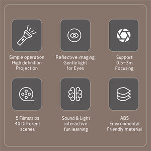Meilleur conteur d'histoires éducatif Montessori pour la petite enfance avec projecteur et lumières amusantes - Product Image 2