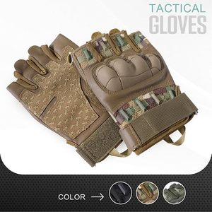 Vente en gros Gants de moto demi-doigts Rembourrage de protection en cuir robuste Couture longue durée Services OEM pour les marques - Product Image 6