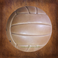 Pallone da Calcio Vintage in Pelle Anticata, Stile Retrò Nostalgico, Palloni in Pelle d'Epoca