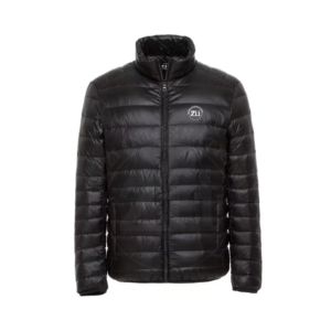 Chaqueta de cuero acolchada para hombre personalizada directa de fábrica, abrigos de invierno informales ligeros con capucha de piel y cremallera impermeable para invierno - Product Image 4