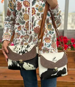 Borse in pelliccia di vacchetta occidentale per il nuovo Design da donna Carving borsa elegante Casual tracolla borse in vera pelle
