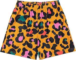 กางเกงขาสั้นตาข่ายโพลีเอสเตอร์แบบลำลองใส่สบายมีเชือกผูกเอวยางยืดน้ำหนักเบาพิมพ์ลายแบบระเหิดสำหรับ100% - Product Image 3