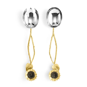 Servidores de ensalada de metal de gama alta, acero espejado para bodas, cenas, fiestas, regalos de inauguración de la casa pulidos por Ambience Lifestyle - Product Image 1