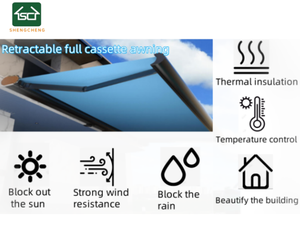 Toldo Retráctil Grande <span class=keywords><strong>para</strong></span> Exteriores OEM con Motor y Casete Completo, <span class=keywords><strong>para</strong></span> Ventanas y Patios - Product Image 4