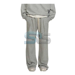 กางเกงผู้ชายซักสีเข้มกางเกงสเวตเตอร์ผ้าฝ้ายขาบานเอวยางยืดทรงหลวมดีไซน์แบบกำหนดเองสำหรับสตรีทแวร์ดูทันสมัย - Product Image 4