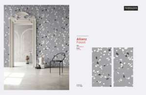 Carreaux de porcelaine émaillés à surface sculptée de style terrazzo fossile ALLIANZ - Product Image 2