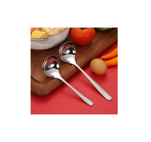 Cuchara de sopa de acero inoxidable, taza de desayuno, fiambrera de comida de doble capa para niños con cuchara para artesanía india - Product Image 4