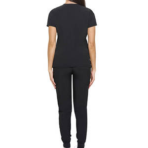 ชุดสครับแบบปรับได้สำหรับทุกเพศ เหมาะสำหรับโรงพยาบาล คลินิก บุคลากรทางการแพทย์ เสื้อคอวี + กางเกง รับผลิตแบบ OEM ODM ทรงเข้ารูป ผ้าเนื้อนุ่ม - Product Image 2