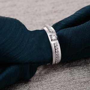 Anillos de Plata de Ley 925 de Primera Calidad para Mujer, con Zirconia y Oro de 18K, Clásicos, Religiosos, para Compromiso y Boda - Product Image 2