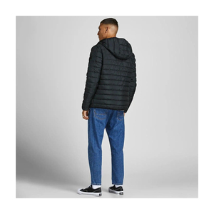 Veste matelassée bleue sur mesure pour homme la plus demandée en 2024, col montant, style streetwear pour l'hiver, disponible en gros à prix raisonnable - Product Image 2