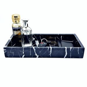 ของขวัญ2024ถาดโลหะ Travertine ถาดโลหะสำหรับตกแต่งงานแต่งงานถาดรองแก้วโลหะลายธรรมชาติไม่ซ้ำใคร - Product Image 5