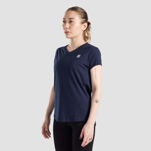 เสื้อยืด Sculpys Core สีกรมท่า ทรงเข้ารูป ผ้าคอตตอนเจอร์ซีย์ ระบายอากาศได้ดี น้ำหนักเบา ตกแต่งด้วยเพชร ไซส์ XS และ XXS สำหรับฤดูร้อน - Product Image 3