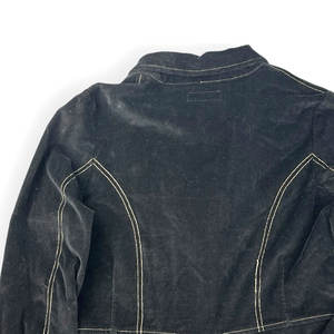 แจ็กเก็ตผ้าสักหลาดผ้าหนาสำหรับผู้หญิงแจ็กเก็ตผ้าริ้วริ้วผ้าหนาสไตล์สตรีทแวร์ - Product Image 3