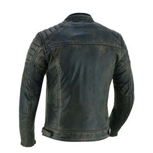 แจ็กเก็ตแข่งรถหนังแท้สำหรับผู้ชายกันน้ำกันลมขนาดพลัสไซส์สำหรับนักขี่บนท้องถนนออกแบบได้ตามต้องการ - Product Image 3