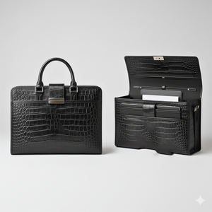 Bolso de Moda en Oferta, de Cuero PVC con Patrón de Cocodrilo, Cierre de Cremallera, Acabado Liso, Borla Elegante, Alta Calidad, Gran Capacidad - Product Image 5