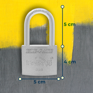 Lucchetto di Sicurezza in Ferro con Chiave e Gancio Lungo 50mm per Maggiore Sicurezza - Product Image 4