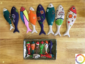 Haute qualité en bois poisson décoration Vietnam à la main coloré poisson forme artisanat Unique décor à la maison meilleur prix exportation en gros - Product Image 2