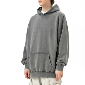 เสื้อมีฮู้ดสะพายไหล่สำหรับผู้ชาย, สินค้ามาใหม่เสื้อฮู้ดผ้าฝ้าย100% ดรอปไหล่สไตล์ไม่เหมือนใครดีไซน์ระบายอากาศได้สำหรับการใช้งานกลางแจ้งในฤดูหนาว - Product Image 3