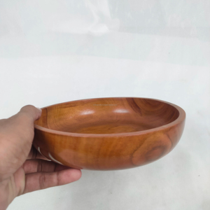 Cuencos Decorativos de Madera Ecológicos Pulidos a Mano - Madera de Nogal y Mango para Decoración de Fiestas de la India - Product Image 1