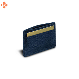 กระเป๋าสตางค์หนังแท้ขนาดเล็กบางสีฟ้า2024สำหรับผู้ชายที่ใส่บัตรแบบมินิมอลลิสต์พร้อมบัตรเครดิตคุณสมบัติของขวัญสุดหรู - Product Image 2