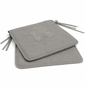 Cojín para Silla Impermeable de 40x40x2cm con Correas de Sujeción, Funda Extraíble con Cierre, Fácil de Limpiar, Cojines Lumbares y de Asiento - Product Image 4