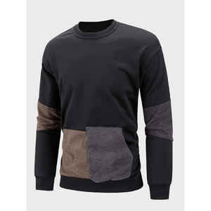 เสื้อสเวตเชิ้ตผู้ชายทรงเข้ารูป ขายดี ผ้าฝ้ายฟลีซคุณภาพสูง คอกลม สำหรับฤดูหนาว - Product Image 1