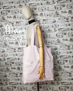 Wholesale Custom Reusable Zero <b>Waste</b> Grocery Shopping Tote Bag Heavier Medium Linen Eco-Friendly Reusable Heavier Medium Bag - Product Image 6