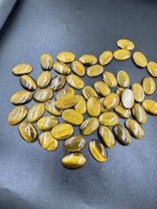 Piedra preciosa de ojo de tigre suelta de alta calidad, cabujón de forma ovalada Lisa amarilla Natural de 20x30mm para la fabricación de joyas, gemas al por mayor - Product Image 2