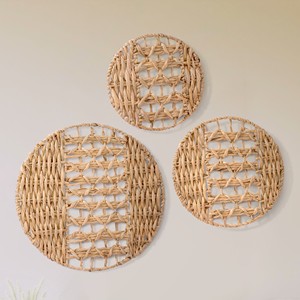 Décorations murales en jacinthe d'eau de luxe pour la décoration intérieure, art artisanal naturel suspendu - Product Image 1