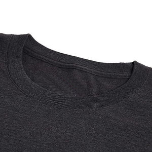 mens <b>charcoal</b> dark grey heather plain solid blank casual regular fit short sleeve tshirt crewneck basic tee top - Product Image 5