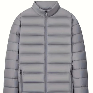 Chaqueta acolchada personalizada al por mayor para hombre, nuevo diseño, chaqueta de bombardero acolchada a la moda, capucha blanca, abrigo de burbujas impermeable, piel de invierno - Product Image 1