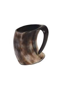 ESTE PULIDO ARTESANAL VIKING BEBER HORN BEER STEIN Beber Cuerno taza Viking Beber Cuerno Taza de café - Product Image 2