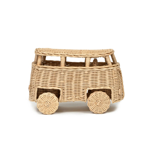 Coche de Madera de Ratán para Niños, Juguete Ecológico, Camper Van de Ratán, Hecho a Mano en Vietnam - Product Image 3