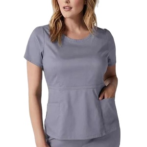 Ensemble d'uniformes d'hôpital à col rond Costumes de travail d'infirmière et de médecin avec vêtements de récurage à la main 65% polyester 35% coton Ensembles de gommage - Product Image 3