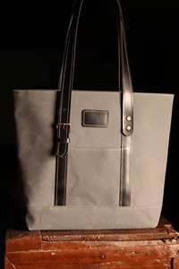 Leather-<b>canvas</b> Tote <b>Bag</b> Handmade <b>Large</b> Personalized Zipper Closure Vintage Style Anniversary Gifts for Women Custom LCTG-0029 - Product Image 2