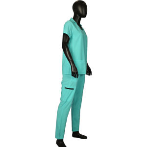 ชุดเครื่องแบบโรงพยาบาลแขนสั้นคอปกตั้งแขนสั้นสำหรับมืออาชีพชุดเครื่องแบบสครับ - Product Image 3