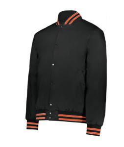 Veste universitaire pour homme, nouvelle collection, noire avec des bretelles orange, pour les Bulls de Chicago - Product Image 3
