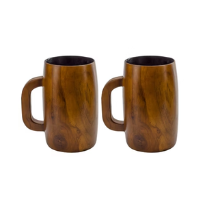 Taza de té y café de madera Artesanías naturales Taza de té para beber de madera grabada personalizada ecológica - Product Image 2
