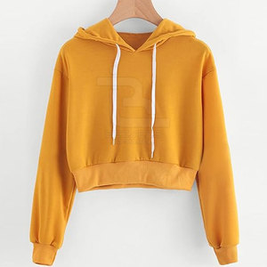 Haut court à manches longues en coton et polyester pour femmes, vêtements d'hiver à séchage rapide avec impression personnalisée et logo avant - Product Image 2