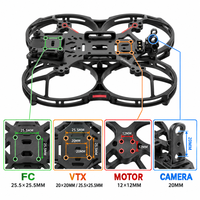 Châssis FPV Cinewhoop en fibre de carbone de 3,5 pouces pour GEP-CL35 V3 O4 Pro 142mm, kit de protection d'hélices et d'amortisseurs de caméra CE ROHS FCC